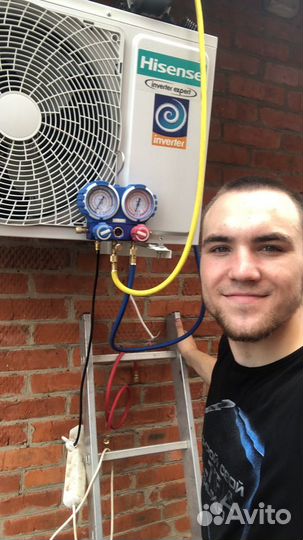 Установка кондиционеров. Закладка трасс. Мойка