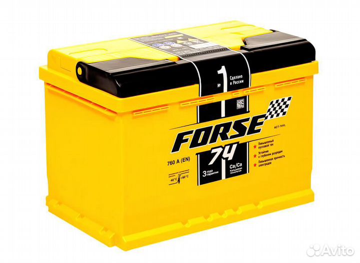 Аккумулятор forse 74Ah, 760 А