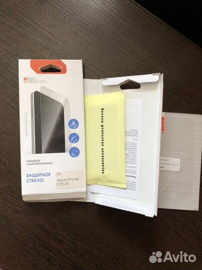 Стекло защитное iPhone 5, 5S, SE