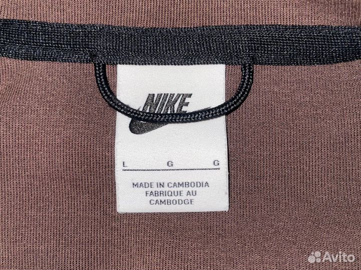 Кофта nike tech fleece коричневая