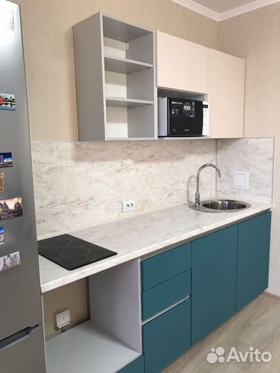 Кухонный гарнитур. Кухня без ручек ксп:26031