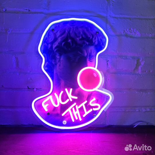 Неоновые вывески с принтом David