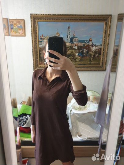 Замшевое платье