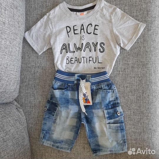 Джинсовые шорты новые для мальчика