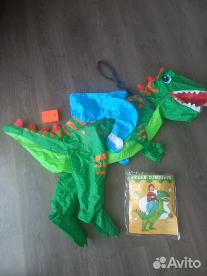 Надувной костюм динозавр