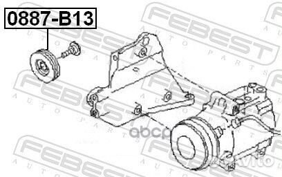 Ролик натяжной 0887-B13 0887-B13 Febest