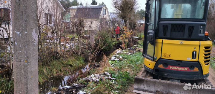 Заезд на участок, дренаж под ключ. Отмостка фундам