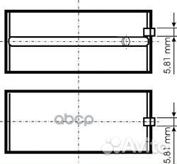 Вкладыши коренные +0.25 к-т на 6 цил RVI