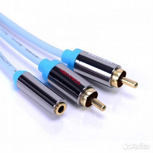 Кабель Jack (3.5mm) (F) - 2*RCA 1.0m #379412