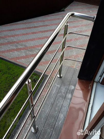 Перила из нержавеющей стали, пвх, стекло