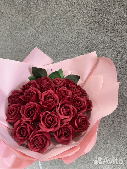 Букеты из мыльных роз