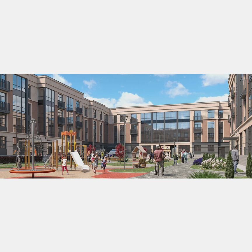1-к. квартира, 42,9 м², 4/4 эт.