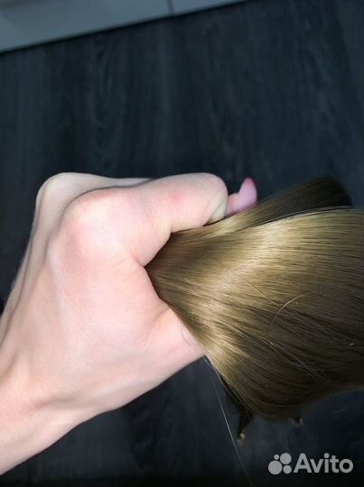 Волосы на заколках. Термо. 57см темнорусый