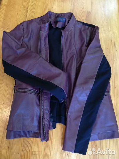 Куртка бомбер кожаная мужская Trussardi Jeans