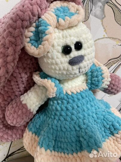 Мягкая игрушка заяц ручной работы