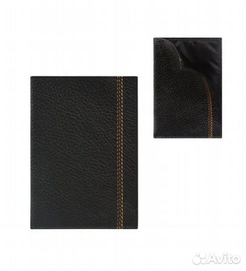 Обложка-чехол на паспорт Fabula О.70BR кожа чёрный