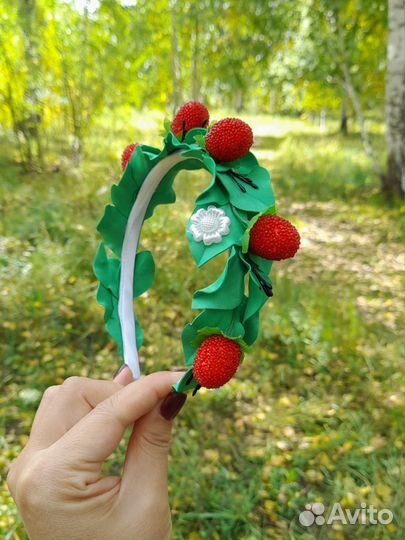 Ободок Земляника Малина Виктория Клубника