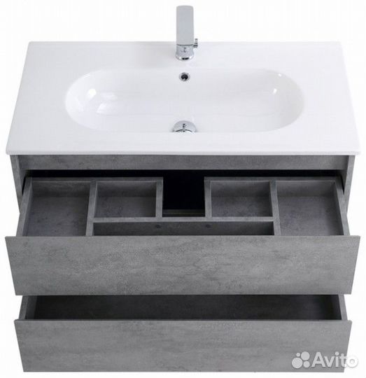 Тумба с раковиной BelBagno Kraft 90-LOV-900 Cemento Grigio