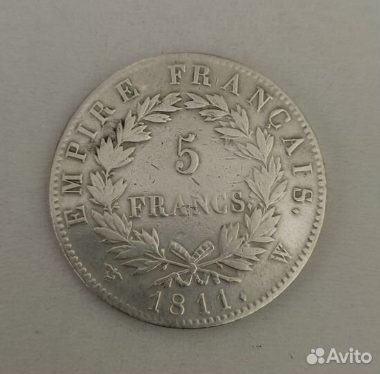 Франция 5 франков, Италия 5 лир 1811 г