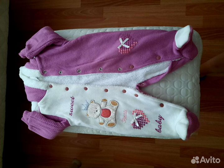 Теплый слип для девочки