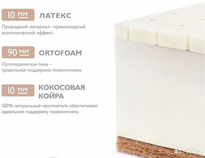 Матрас детский 120 60 plitex