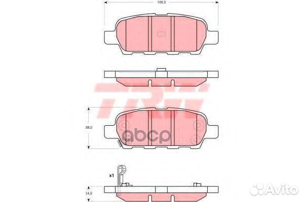 Колодки зад.nissan X-trail, qashqai, tiida/ INF