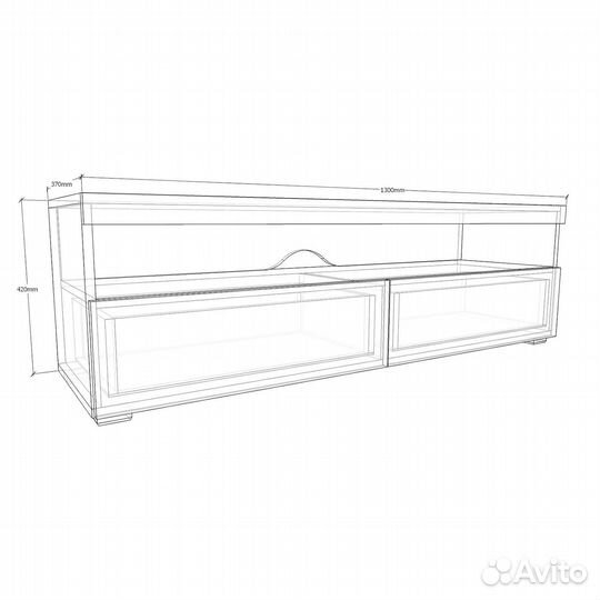 Тв-тумба Онге-951rm слоновая кость под тв телевизо