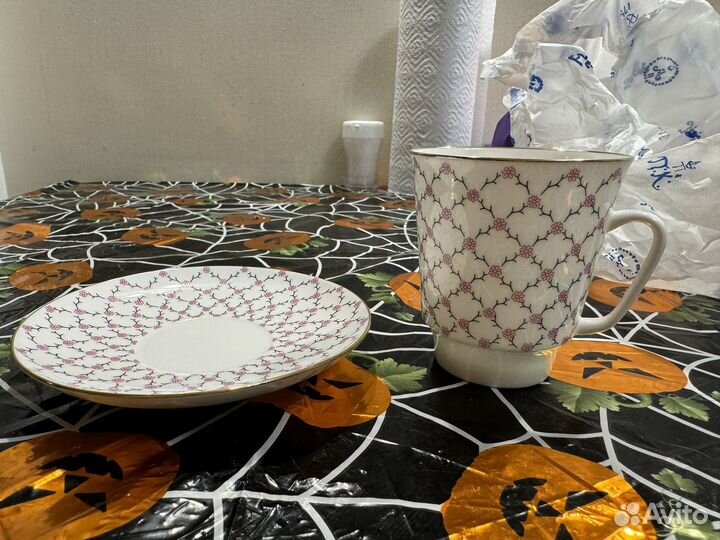 Кофейная чашка с блюдцем императорский фарфор