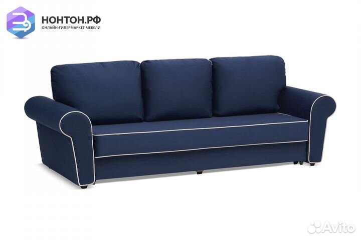 Диван еврокнижка Прованс 3-х местный темно-синий