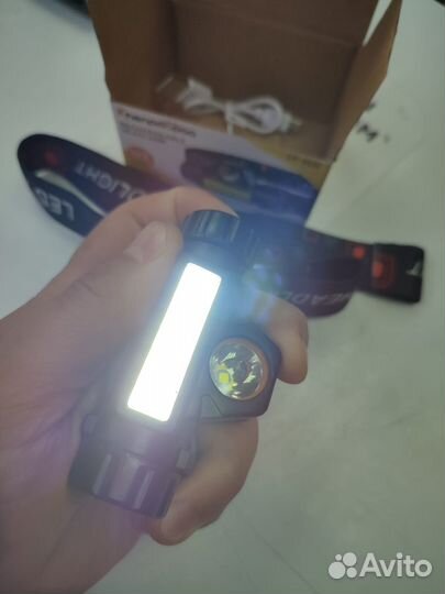 Фонарь налобный CP 5501, светодиодный, аккумулятор