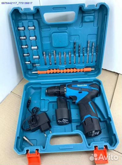 Шуруповерт makita 18v с набором (Арт.49345)