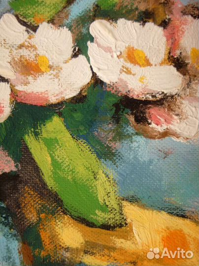 Картина маслом на подрамнике 30х30 см Натюрморт