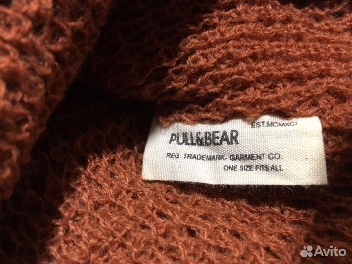 Большой из шерсти шарф и шапка Pull&Bear