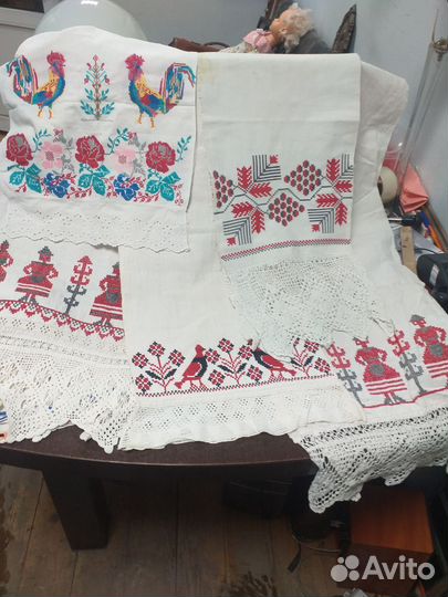 Рушники, рубахи,наволочки и разная вышивка 19 век