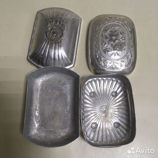 Ретро пудреница, мыльница, мыло