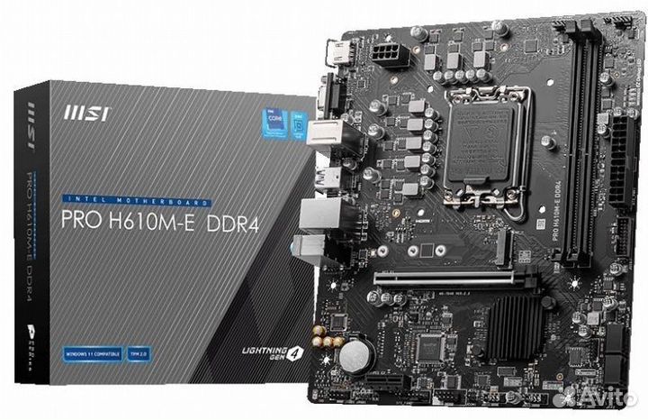 Материнская плата MSI PRO h610m e ddr4