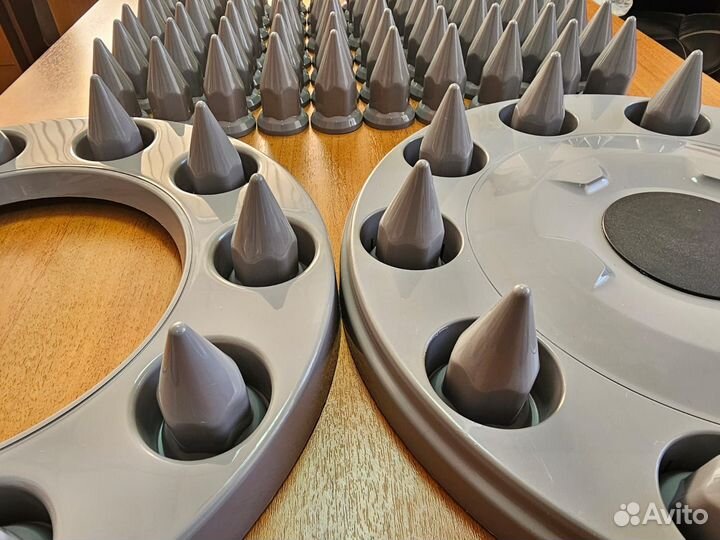 Серые Колпаки Пики К-кт 100 шт 32 мм