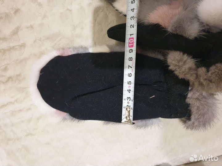 Варежки из меха норки