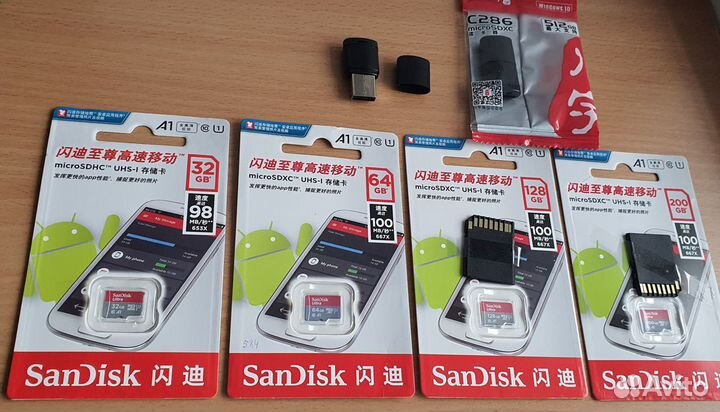 Карта памяти MicroSD 32-128GB новая