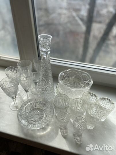 Бокалы и рюмки, посуда хрусталь СССР
