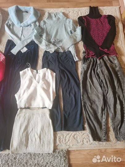 Фирменные вещи пакетом б/у на девочку 140/155