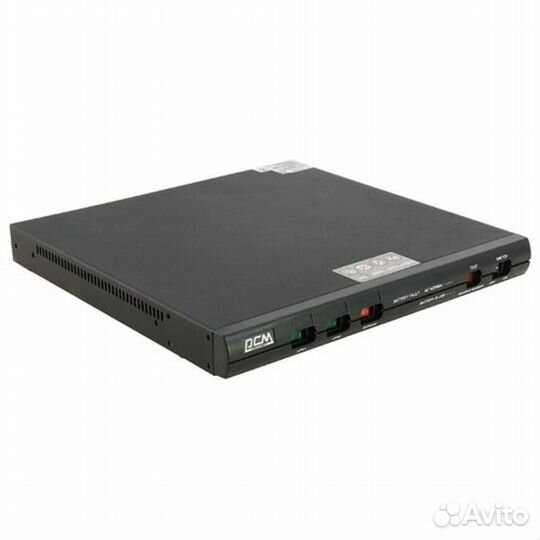 KIN-1000AP RM, PowerCom King Pro RM KIN-1000AP ибп (1U) Line-Interactive, 1000VA/800W, Rack, 5хС13