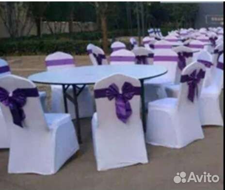Чехлы на стулья банкетные и оформление президиума