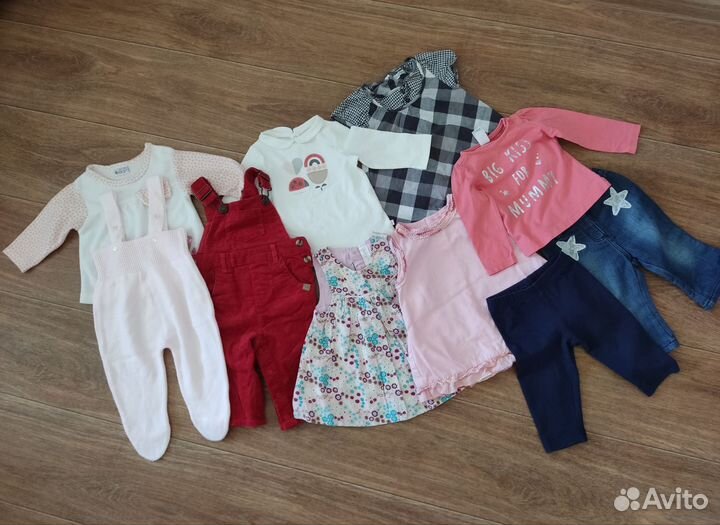 Пакет одежды для девочки hm 62 68