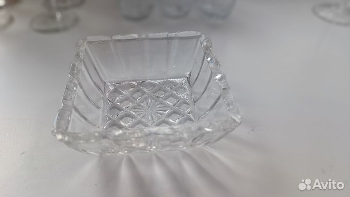 Блюдце креманка хрустальная СССР