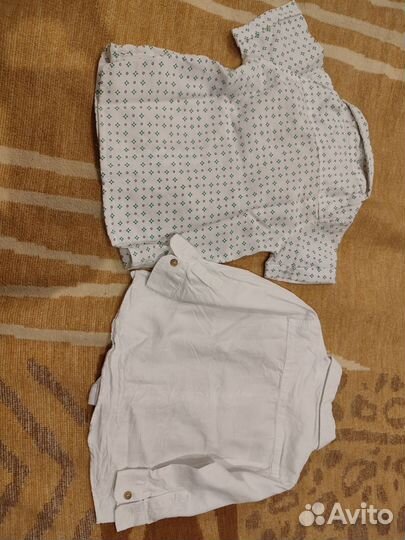 Рубашка на мальчика 9-12 мес(74-80)