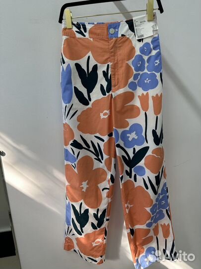 Uniqlo marimekko брюки XS, S, M, L хлопок 100%