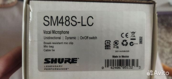 Вокальный микрофон Shure sm48s-lc Оригинал