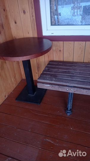 Лавка + стол чугунные