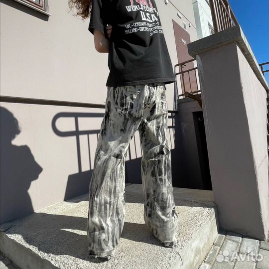 Кастомные джинсы широкие